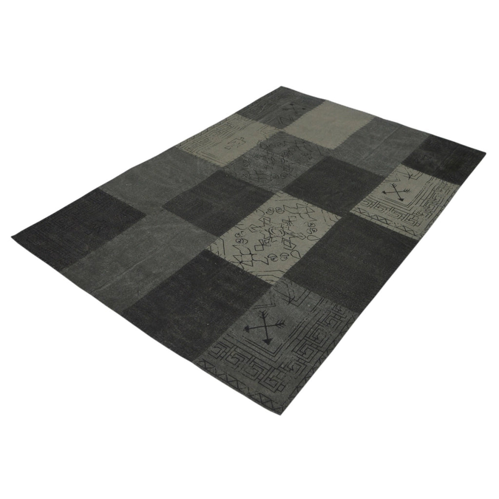 Tappeto Lyrical 200 Patchwork in Cotone Grigio 120x170 cm