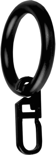 Raccordi per tende (Ø28mm) con ganci pieghevoli in un pacchetto da 10, ideale per tende con raccordi per tende Ø16mm (nero) con ganci pieghevoli