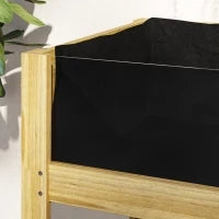 Fioriera Rialzata da 118L con 2 Fori di Drenaggio e Pareti Trasparenti, in Legno di Abete, 110x50x80 cm