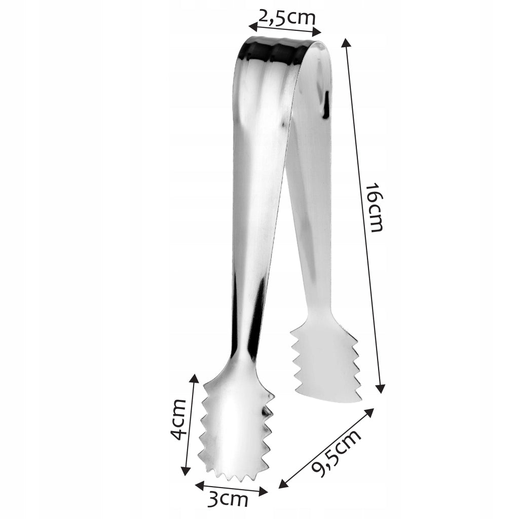 Pinze per cubetti di ghiaccio KADAX per bevande zuccherate, in acciaio, 16 cm