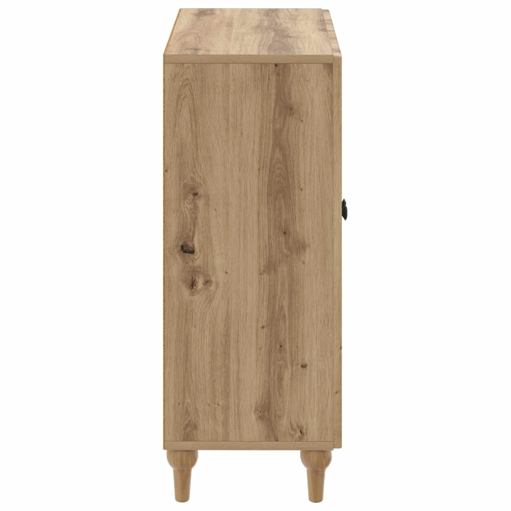 Mobiletto da Bagno ALKMAAR Rovere Artigianale 59,5 x 31 x 80 cm 896184