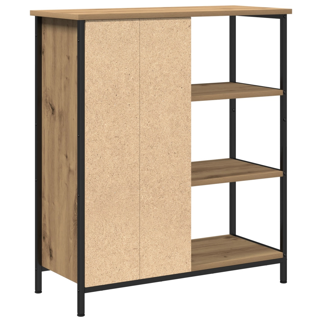 Sideboard in Rovere Artisan 70x30x80 cm in Legno Ingegnerizzato