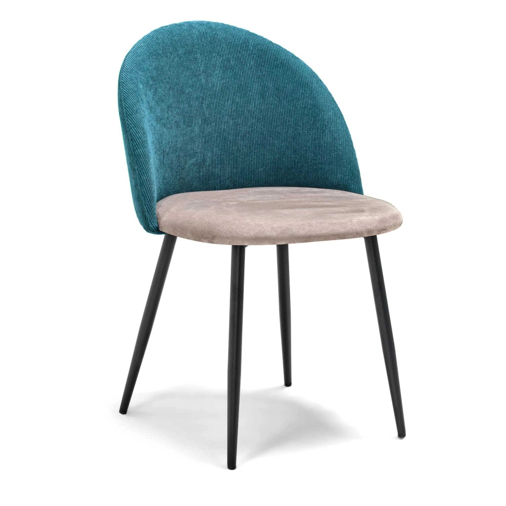 DUNDEE - Set di 2 sedie di design in velluto