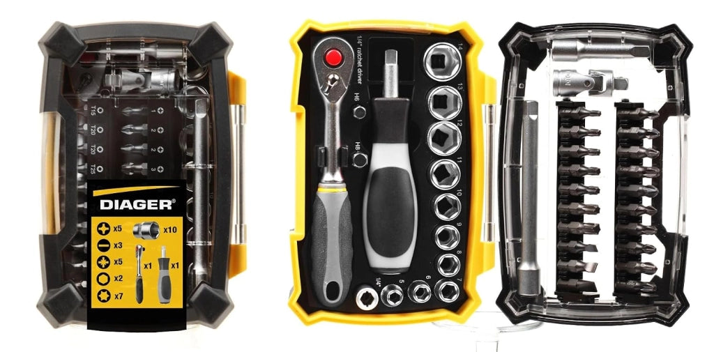 Coffret de 36 embouts et douilles - 6000C - Electroportatif et machine