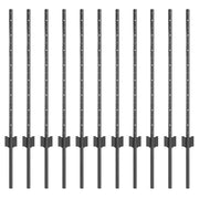 Palo della recinzione 11 pz Grigio 80 cm Acciaio CFW7425373