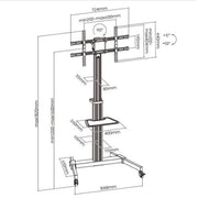 Equip carrello lfd rotante da 37-86 pollici - 650630