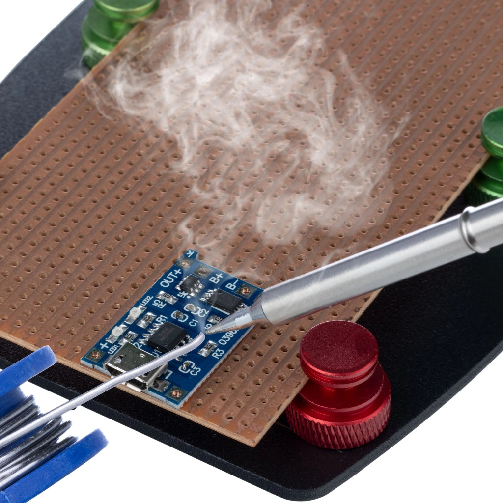 Supporto Magnetico in Metallo per Saldatura PCB – Piastra Magnetica con 6 Magneti Regolabili | Resistente ad Alte