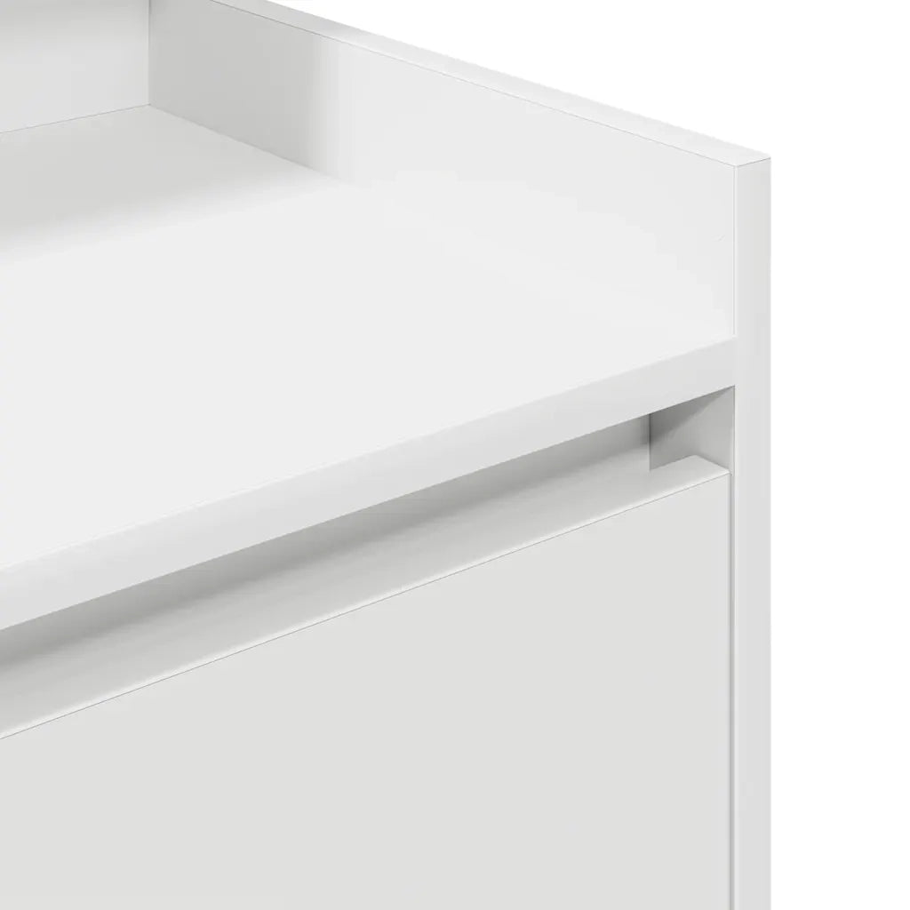 vidaXL Comodino con 2 Cassetti Bianco 38x34x80 cm