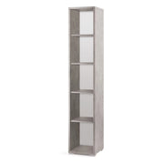 Libreria moderna alta in legno Beton Cemento quattro ripiani 39x41x h199 cm