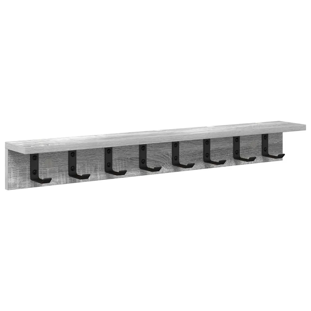 Appendiabiti a muro A parete Grigio Sonoma 80 x 10,5 x 10,5 cm 874368