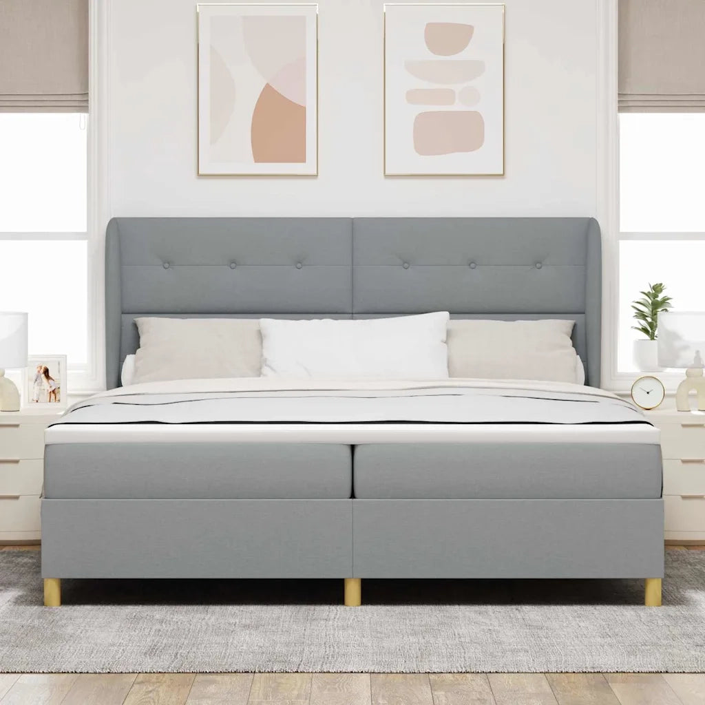 Letto con molle e materasso Grigio Scuro 90x190 cm Tessuto 3340774