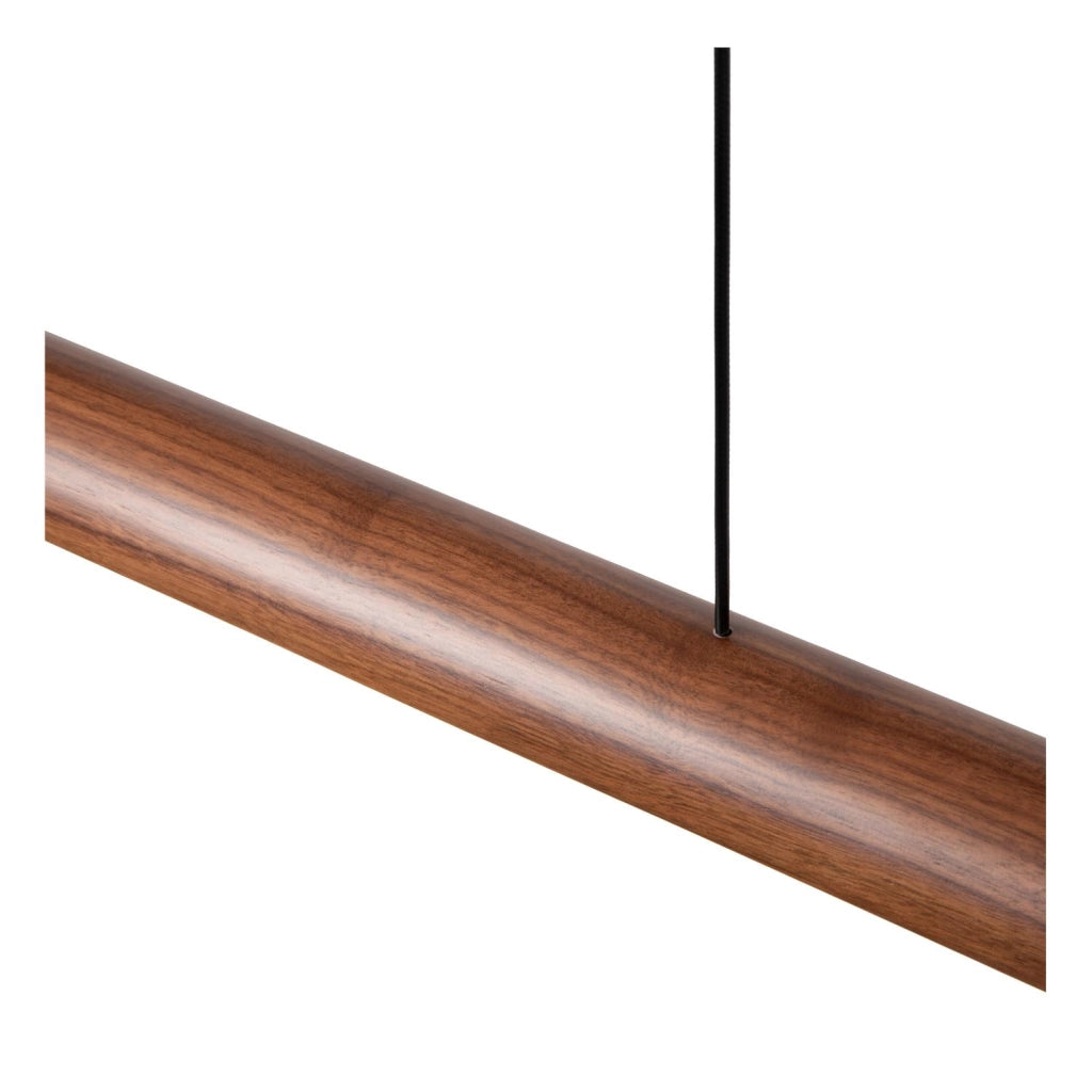 Lampada sospesa japandi LED LANGHOLT nero legno Lucide