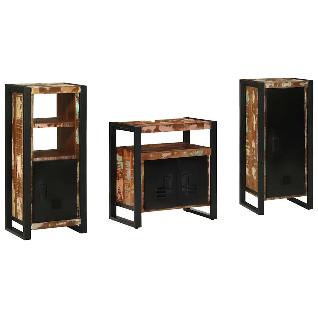 Set di mobili per il bagno 3 pcs Legno Recuperato Massello 3305633