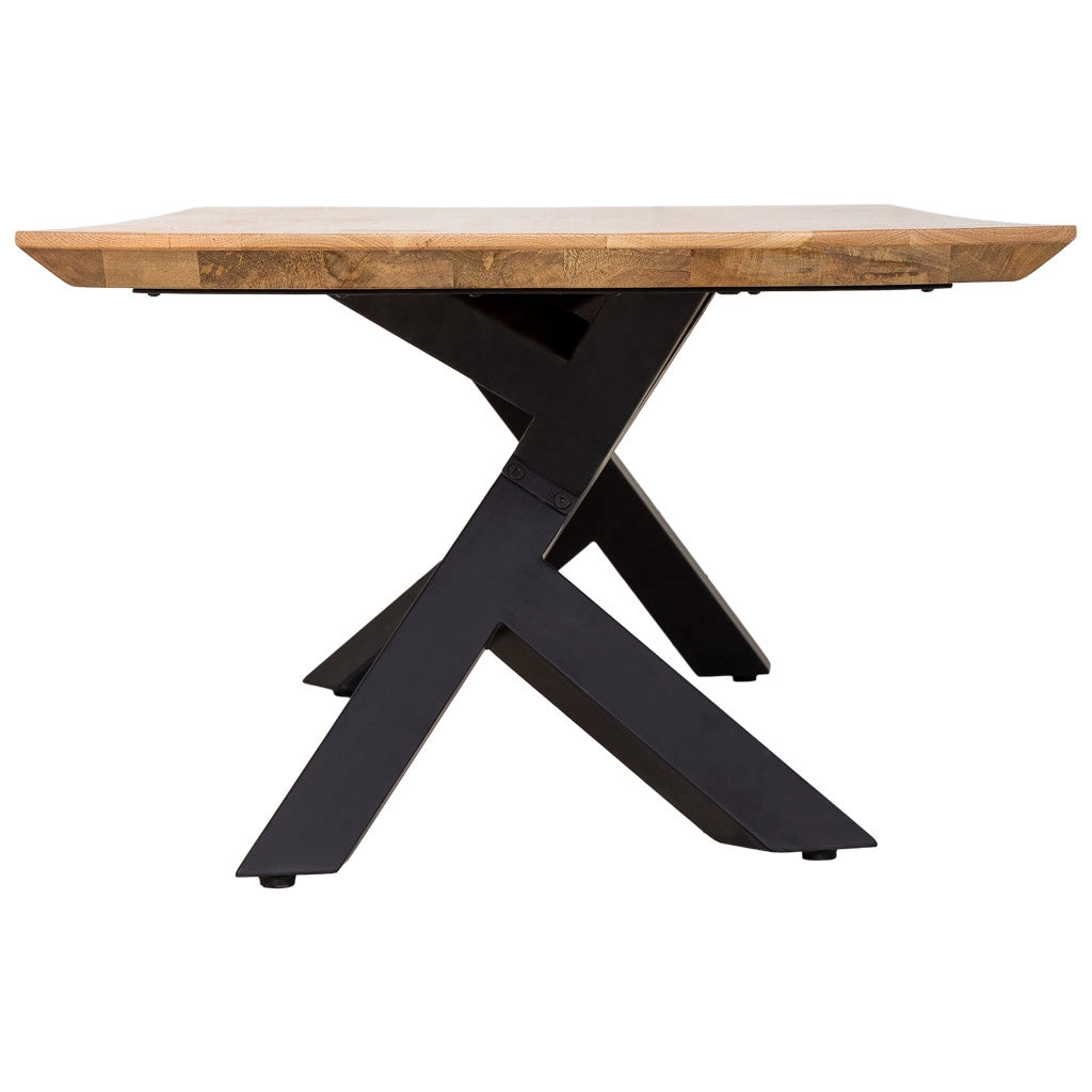 Tavolo da centro in legno marrone e nero 140x70x46h cm