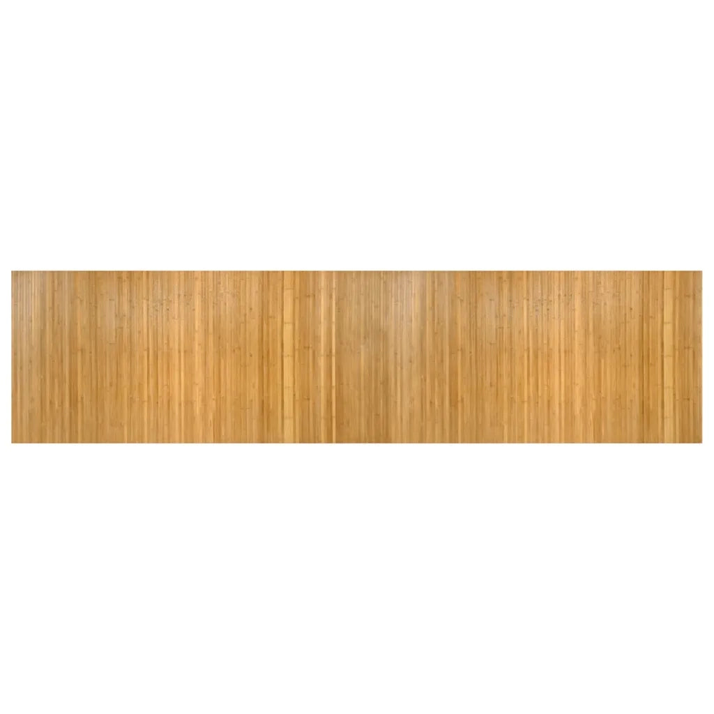 Tappeto Rettangolare Naturale 100x400 cm in Bambù 376817