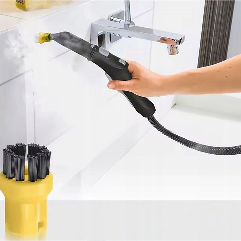 Set di Accessori per Pulizia a Vapore compatibile con Kärcher SC 1–6 – Ugello Puntuale, 4 Spazzole, Prolunga