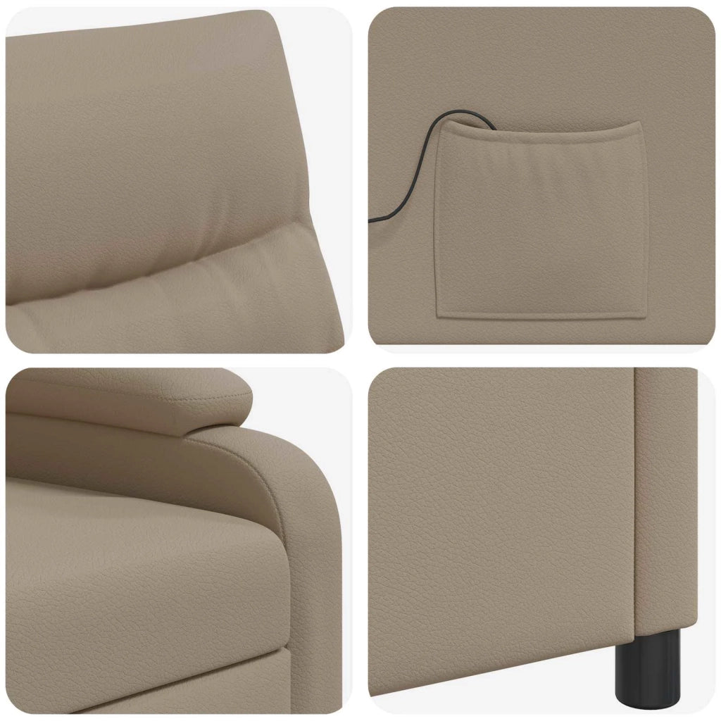 Divano Sedia-Poltrona Massaggiante Cappuccino Similpelle 682078