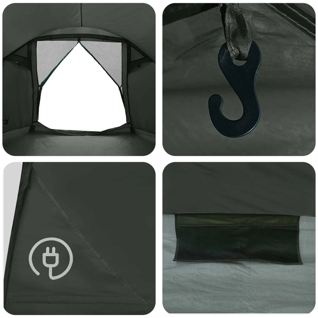 Tenda Capanna Verde militare 4 persone Poliestere e Acciaio 42028582