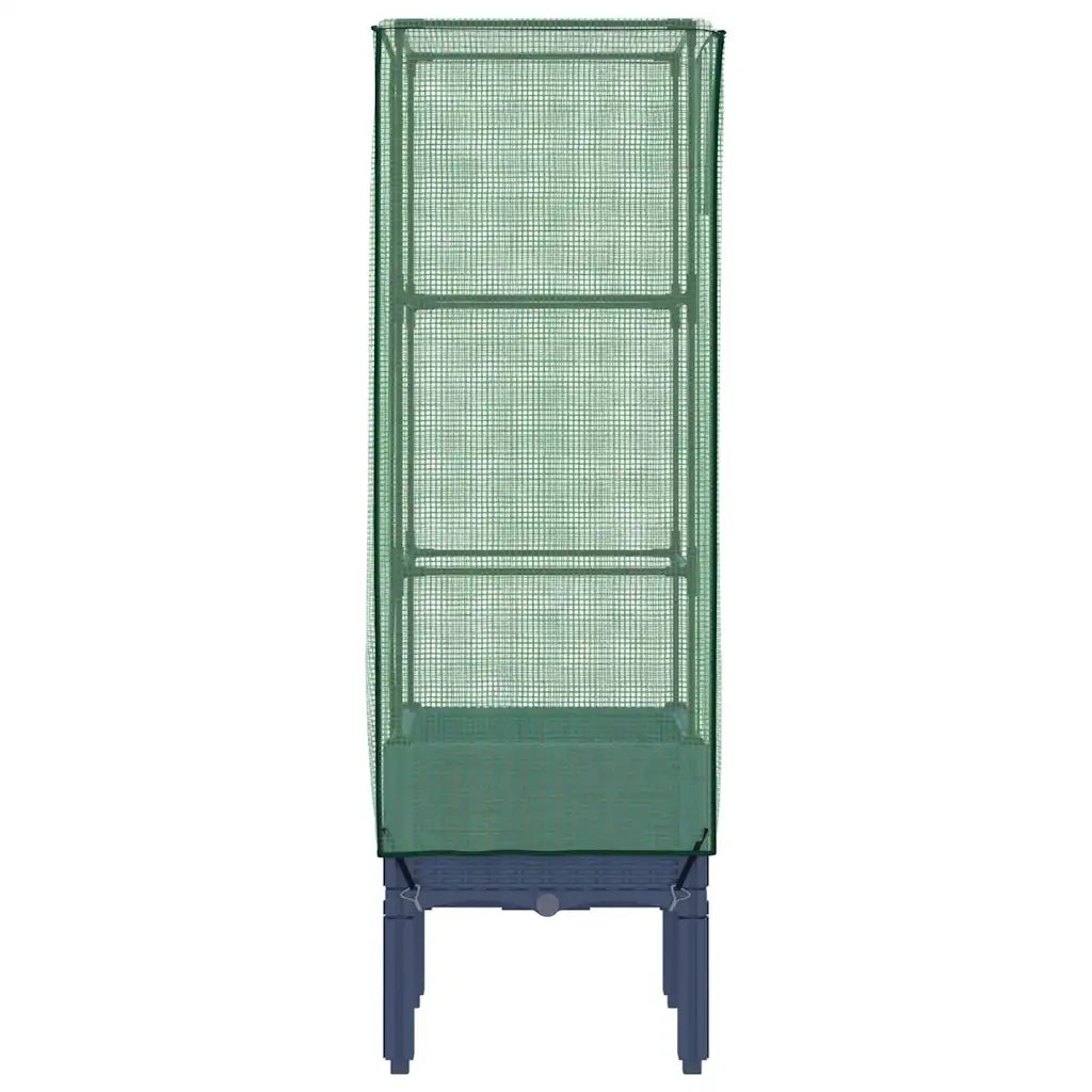 Letto Rialzato con Copertura Serra Effetto Rattan 40x40x140 cm 4015832