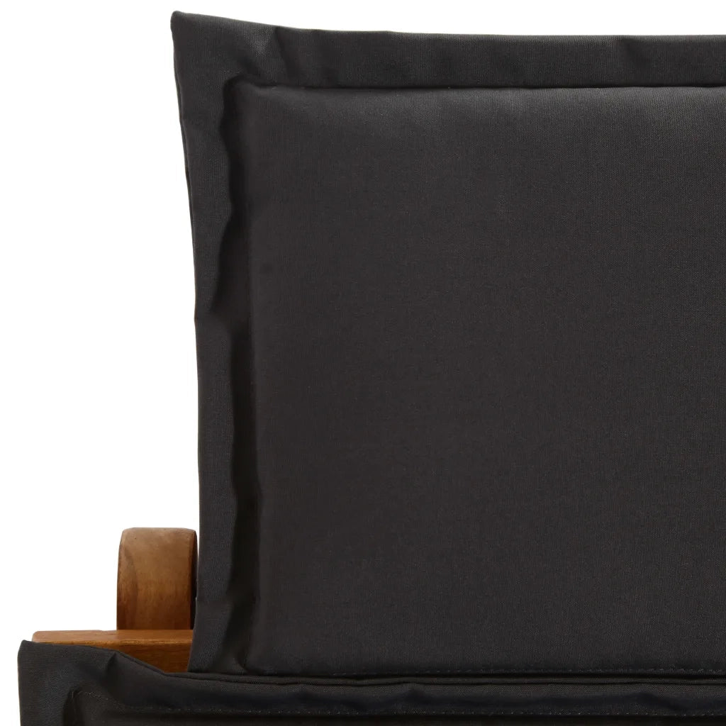 Lettini Prendisole con Cuscini 2pz Grigio Scuro Massello Acacia 3155472
