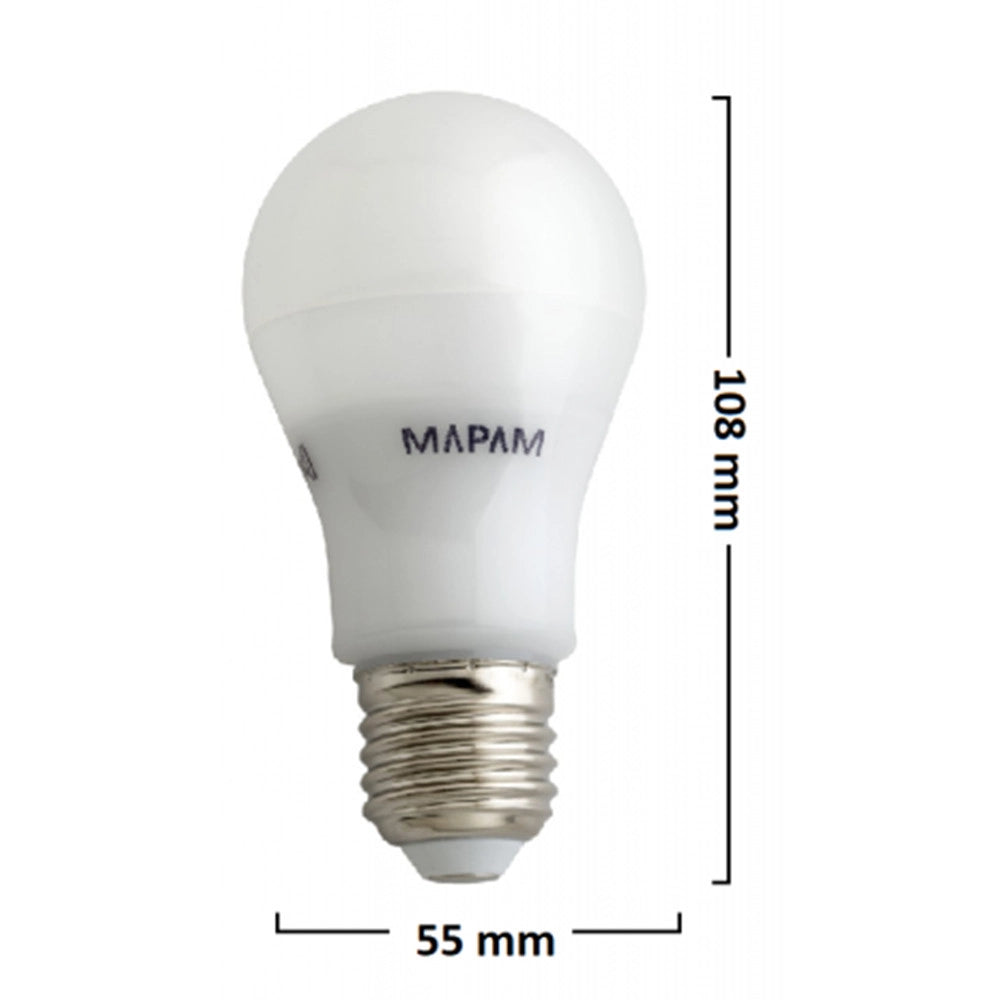 Trade Shop - Lampadina Led Attacco E27 Bulbo A55 7w Globo Luce Calda 3000k Alta Qualità 00050 -