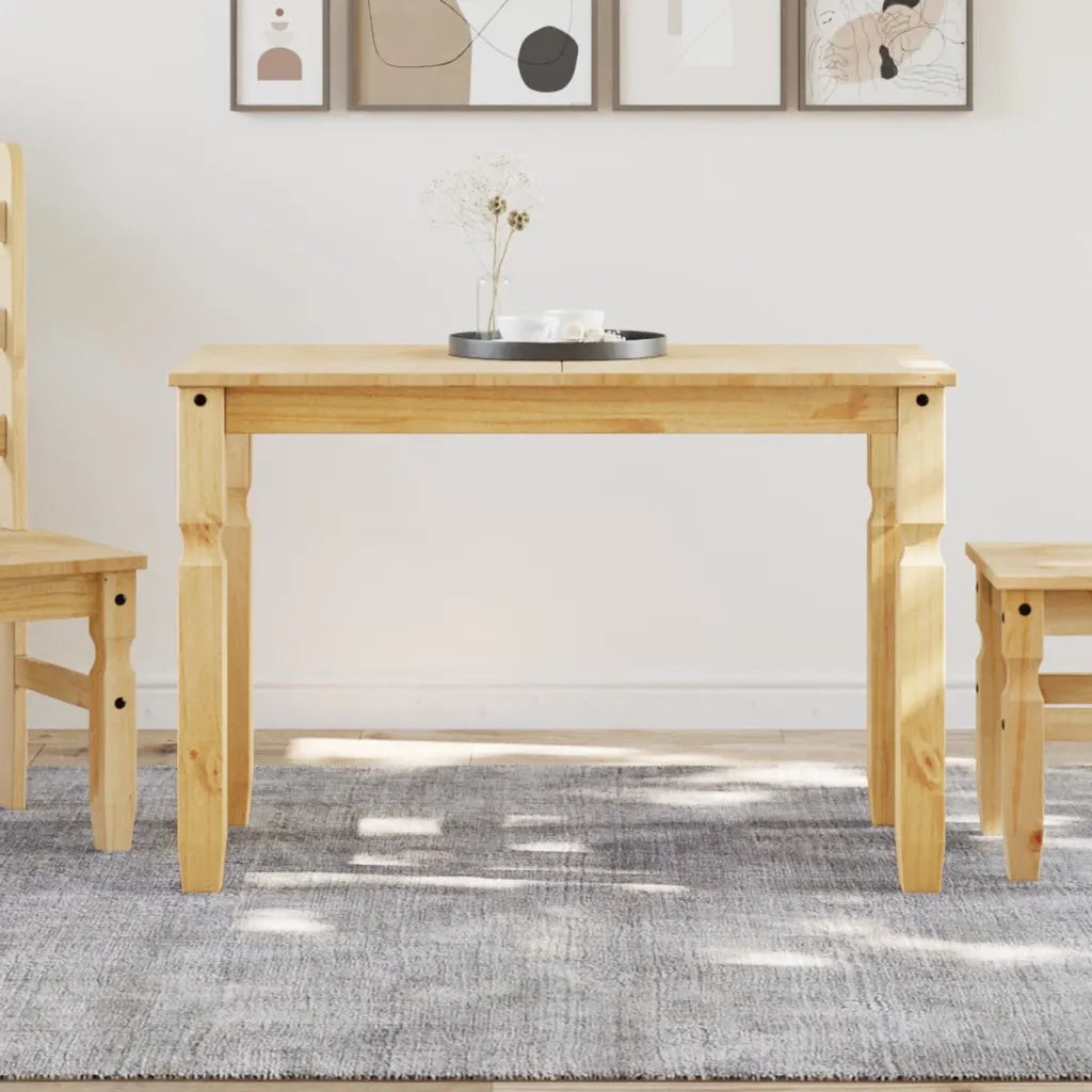 Tavolo da Pranzo Corona 112x60x75 cm in Legno Massello di Pino