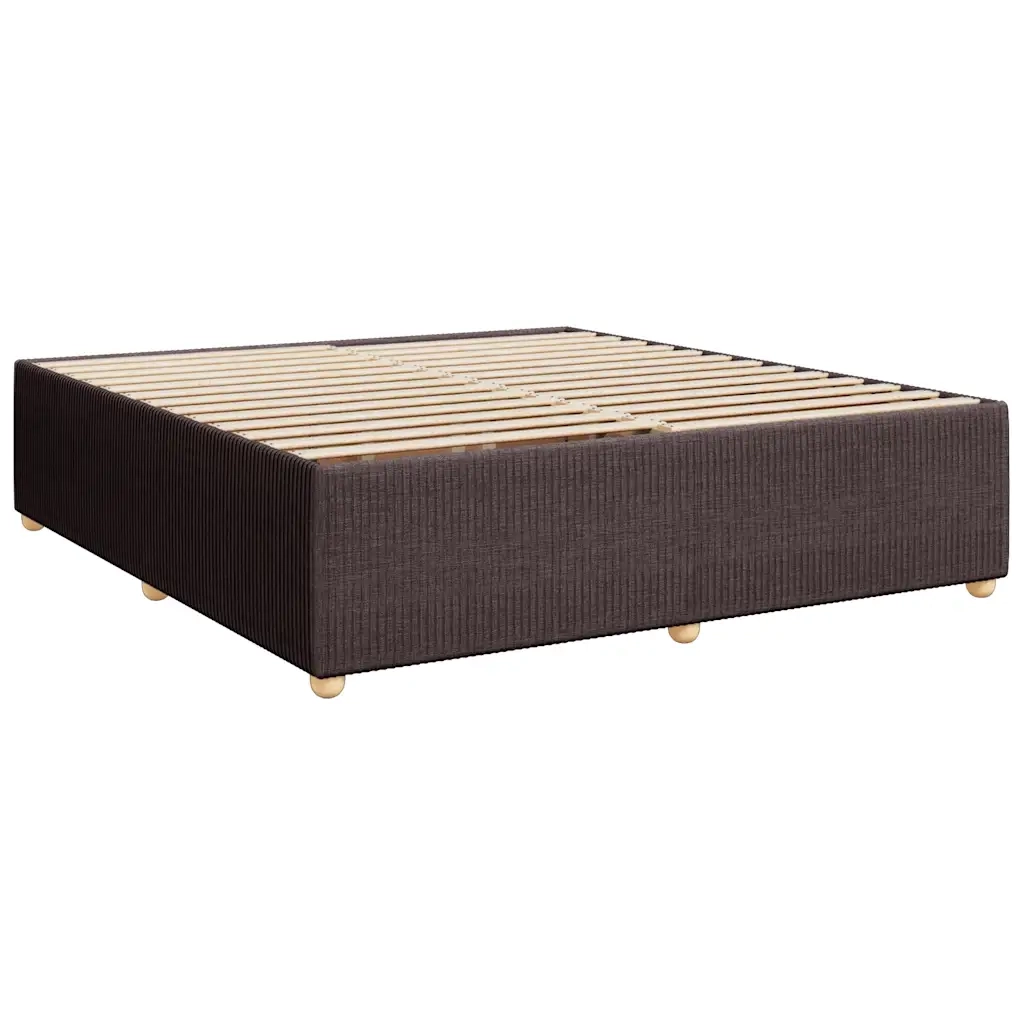 vidaXL Giroletto a Molle con Materasso Marrone Scuro 180x200cm Tessuto