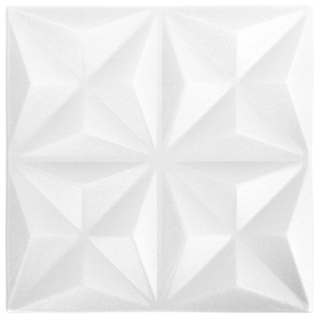 Pannelli da parete 48 pcs Bianco Origami 50 x 50 cm Schiuma XPS
