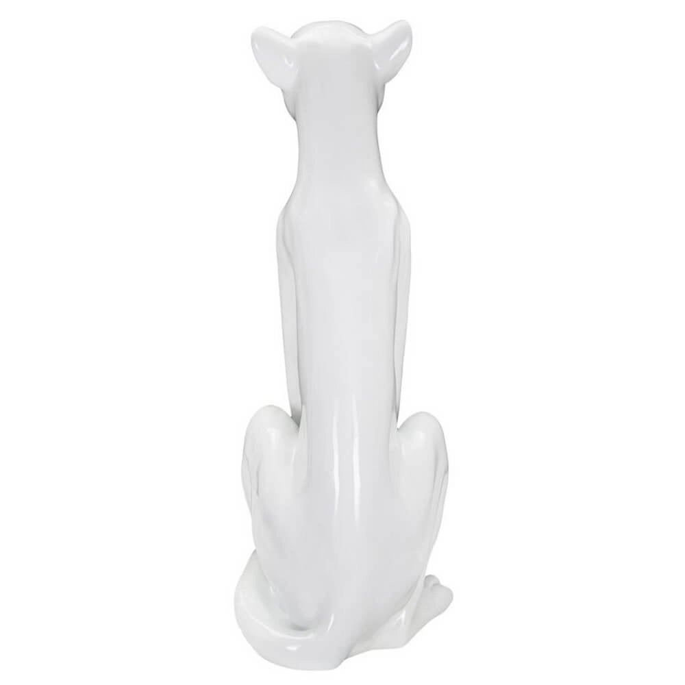 Statua leopardo seduto dorato cm 27X38X74 - LEOROS