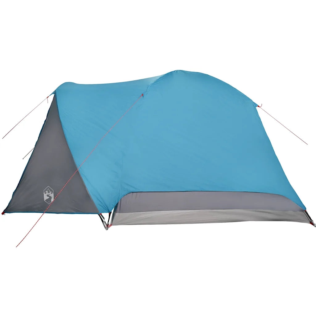 Tenda da Campeggio con Portico per 4 Persone Blu Impermeabile 94416