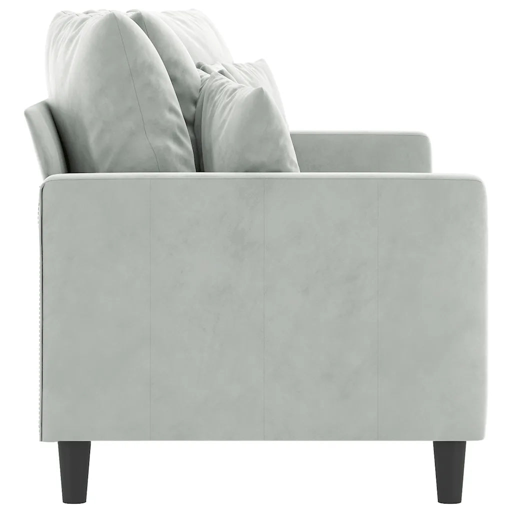Divano a 2 Posti Grigio Chiaro 140 cm in Velluto 359303
