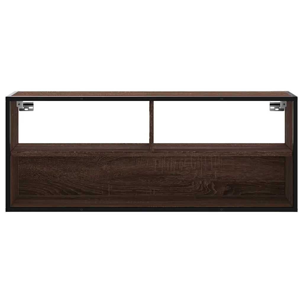 Mobile TV Rovere Marrone 100x31x39,5 cm in Truciolato e Metallo