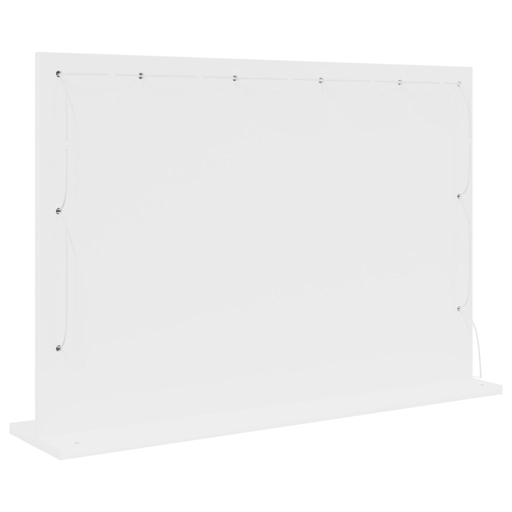 Specchio da toeletta con luci LED Bianco 80x55x18 cm