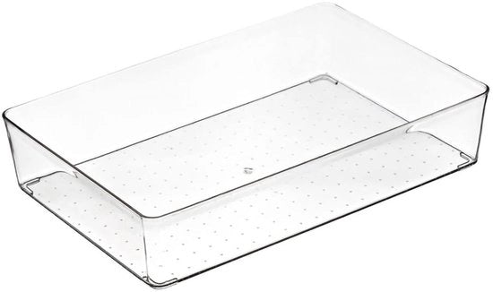 Organizzatori di cassetto trasparenti, organizzatori di cassetto in plastica per ufficio, cucina, bagno e studio, organizzatori di cassetto in plastica separati per comodini, articoli di trucco.