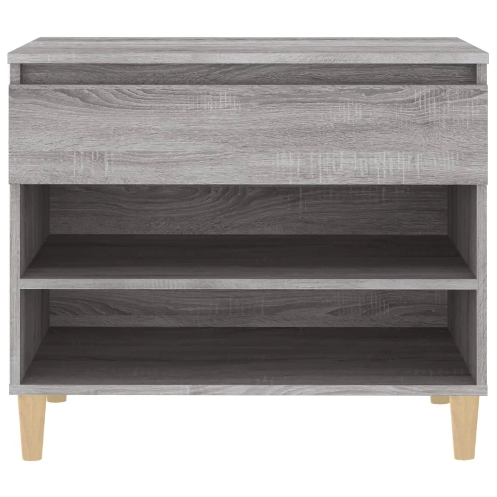 Scarpiera-Scaffale per scarpe Grigio Sonoma 70x36x60 cm in Legno Multistrato 792278