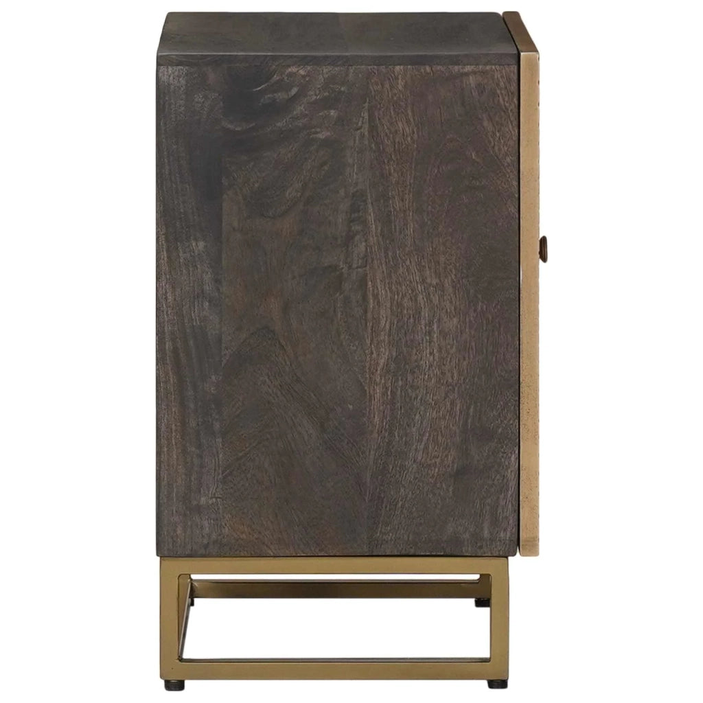 Comodino | Armadio da Notte | Mobiletto da notte a muro fatto a mano Marrone caff¨¨ 40 x 30 x 50 cm
