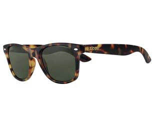 OCCHIALE DA SOLE POLICARBONATO MARRONE EFFETTO LEGNO LENTI VERDI OB21  OB2122    ZIPPO