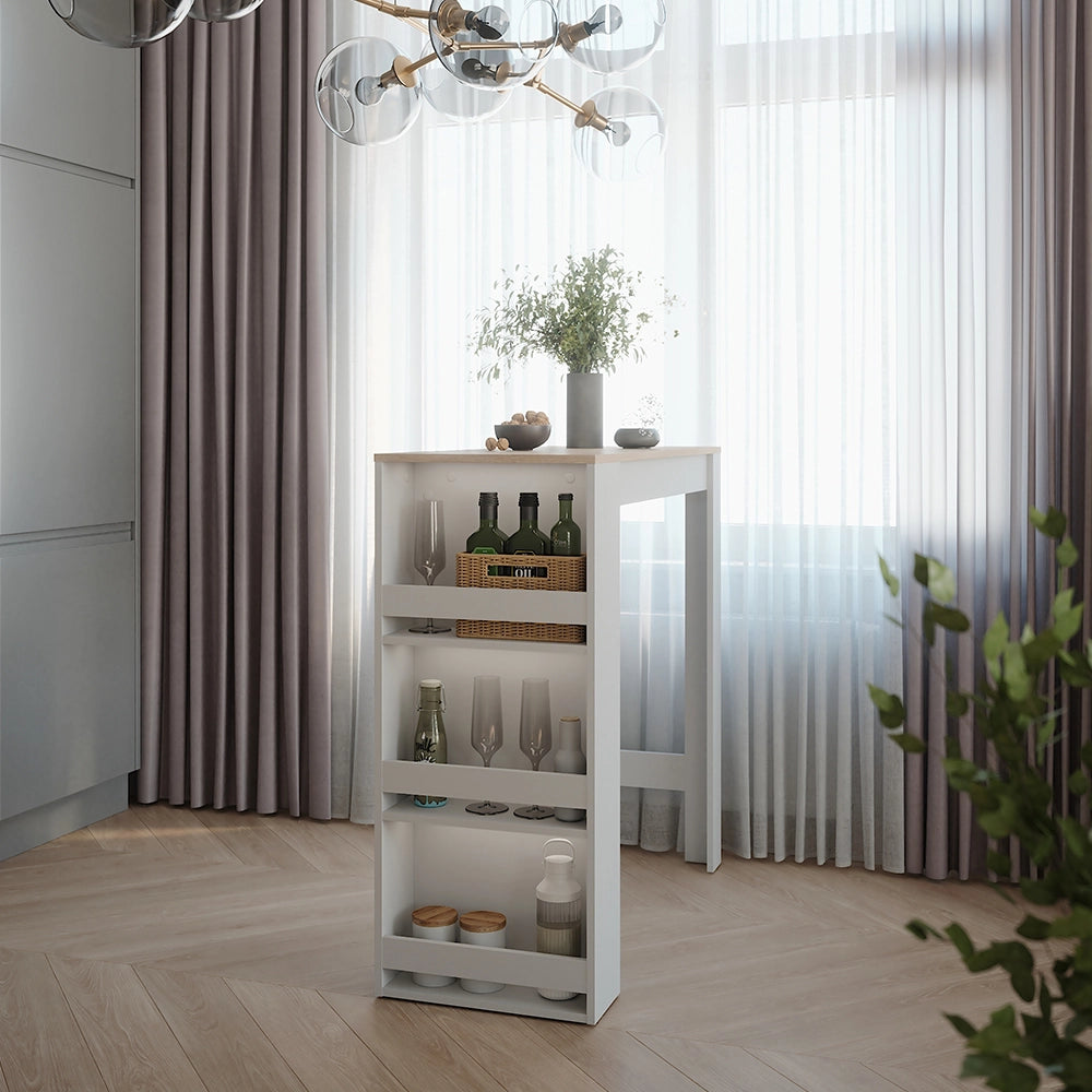 Vicco Tavolo da bar Bianco/Sonoma 45 x 110 cm