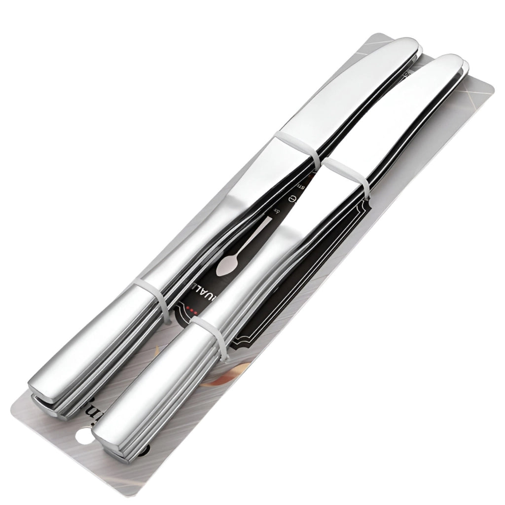 Set di 6 Coltelli da Tavola 23cm in Acciaio Inossidabile ad Alta Resistenza Argento Cheffinger