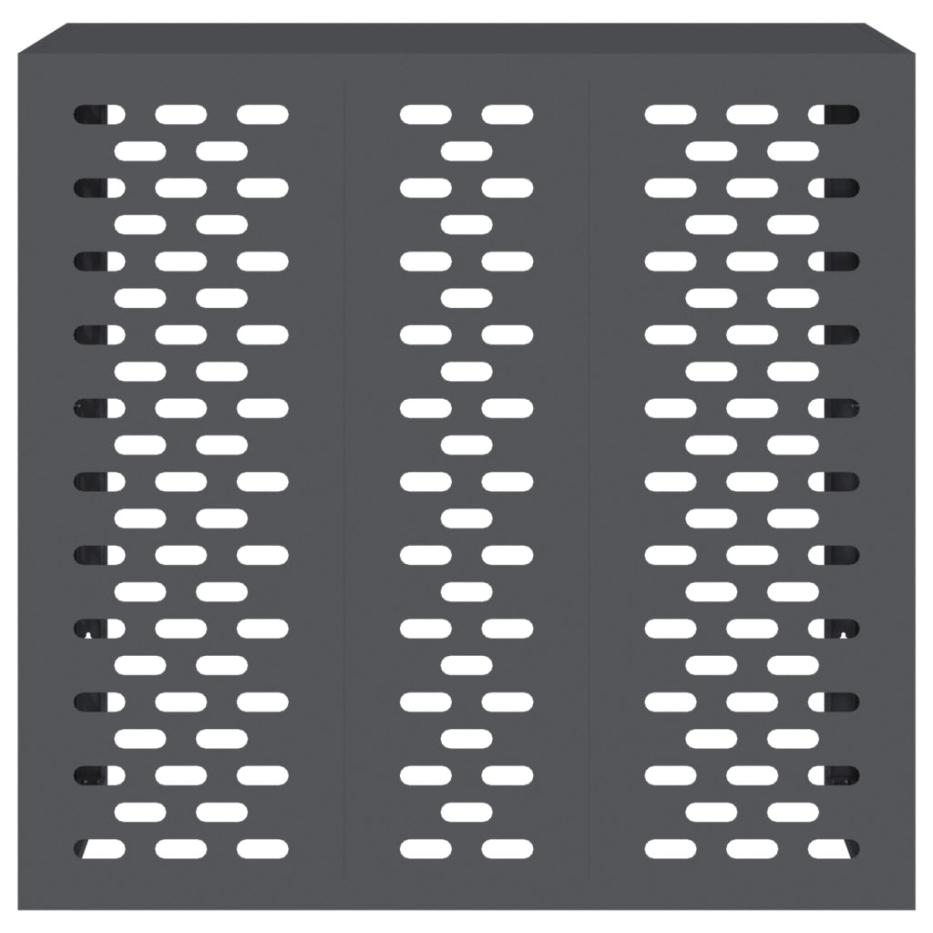 Copertura per Condizionatori Antracite 110x50x105 cm Acciaio