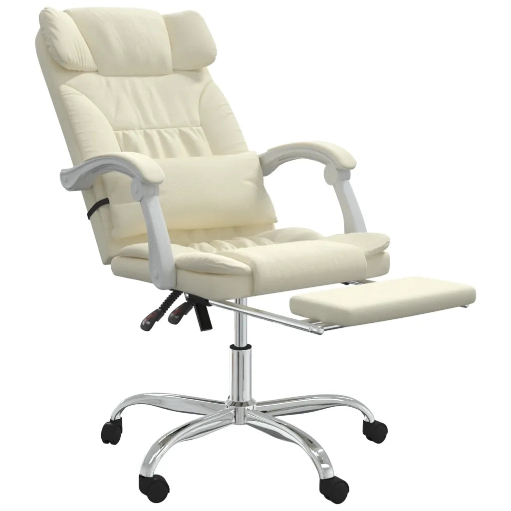 Poltrona da Ufficio Reclinabile Crema in Similpelle 349736