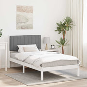 Letto con Testiera Rivestita-Struttura Letto con Testiera Grigio chiaro 100 x 200 cm 195122