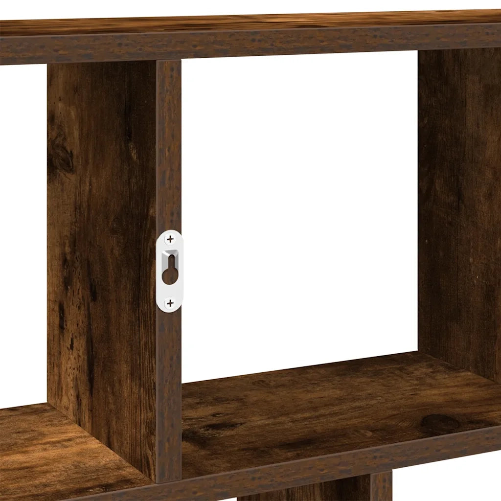 vidaXL Mensola a Cubo da Muro 12 Scomparti in Truciolato Rovere Fumo