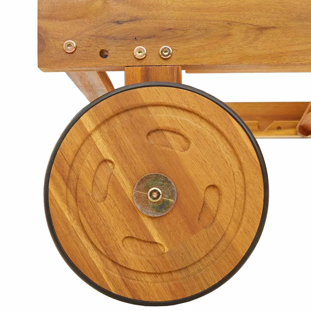 Lettino da sole Grigio scuro Legno di Acacia Massello