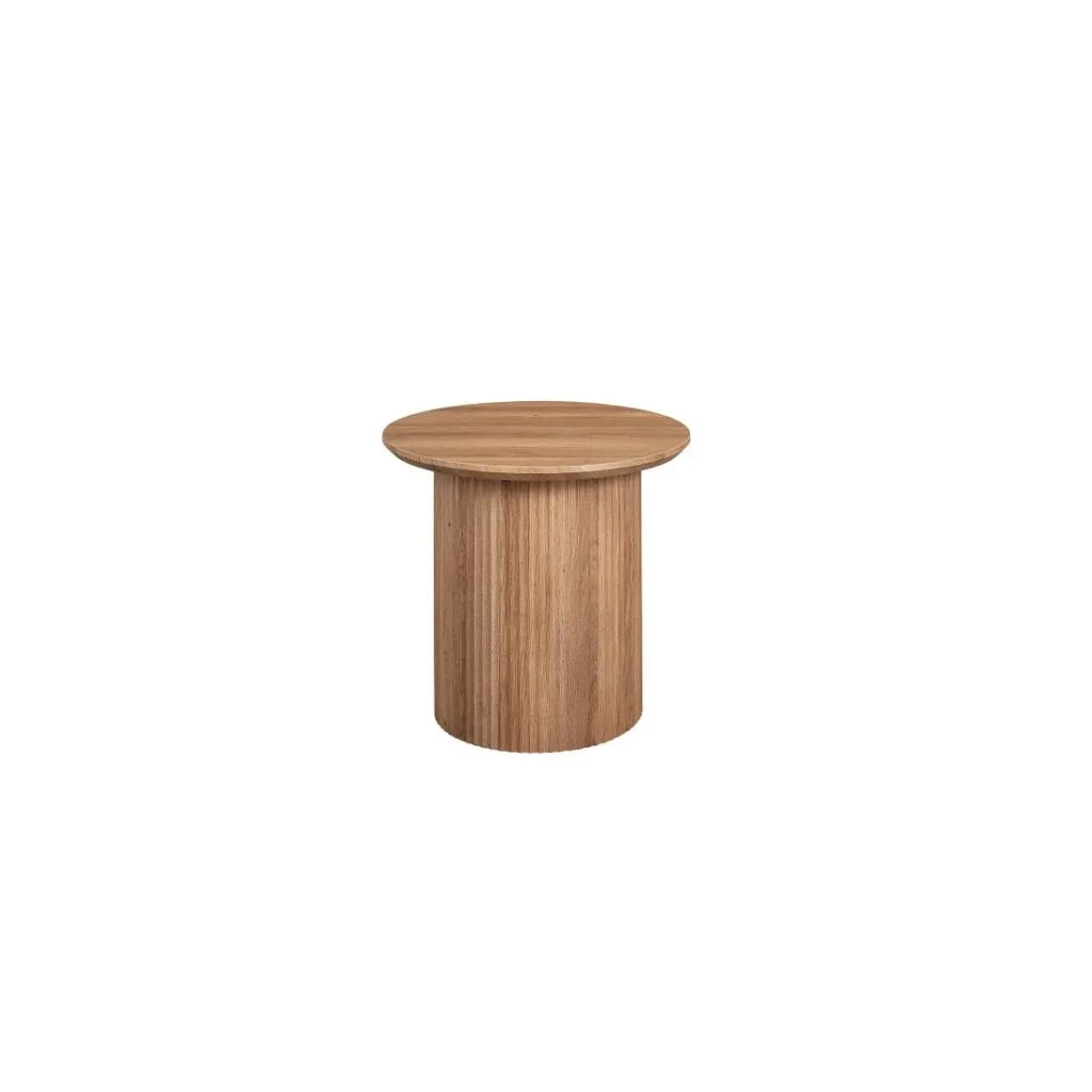 Tavolino VAGOS – Effetto quercia invecchiata – Diametro 50 cm