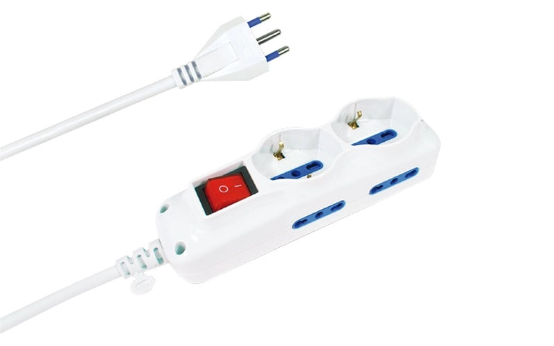Scarpetta Multipresa 2 biprese shuko + 4 biprese laterali 16a neos