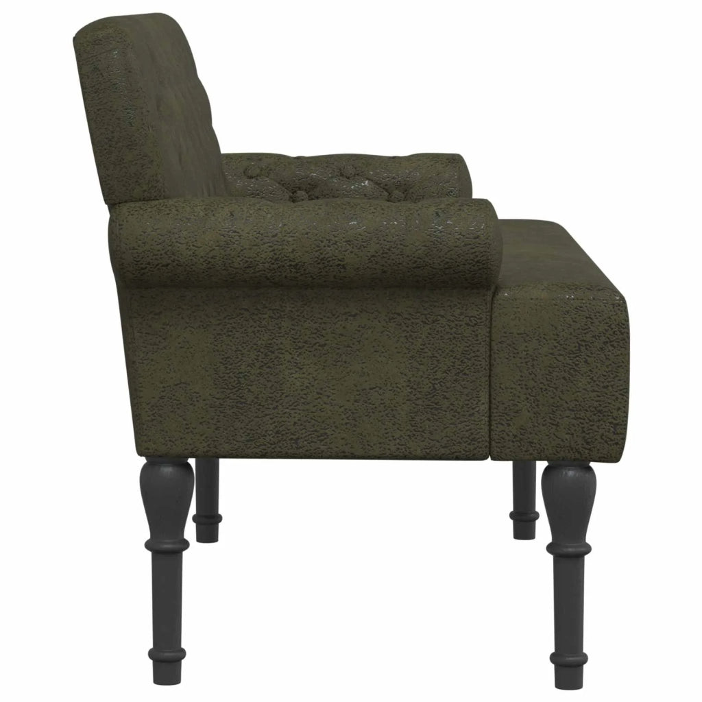 Loveseat con bottoni imbottiti Verde militare 120 x 65 x 78 cm 42041842