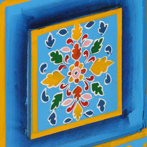 Credenza in Legno Massello di Mango Turchese Dipinta a Mano cod mxl 24428