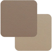 Set di supporti per vassoio in pelle artificiale, 4 pezzi, 10 x 10 cm, Taupe/Beige, Supporti eleganti e protettivi per vassoio, Decorativi supporti per vassoio per bicchieri e tazze, Facili da pulire e design moderno