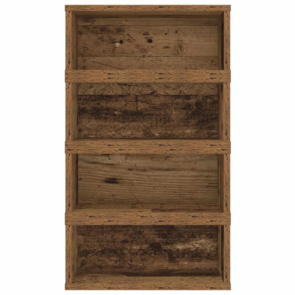 Rack per Stoccaggio CD 4 pz Legno antico 40 x 17 x 17 cm 8012726